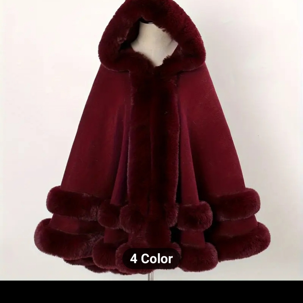 Faux Fur Cape - image 2